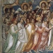 Muralmålning av Giotto som visar olika medeltida individer. 